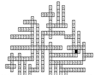 Huge KS3 Physics Revision Crossword With Answers