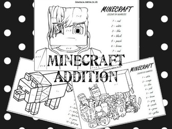 Minecraft addition to 10 colouring sen yr1
