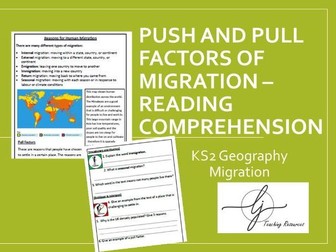 Push and pull factors of migration reading comprehension