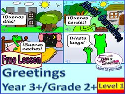 Free Primary Spanish Lesson Year 3 Grade 2 Greetings