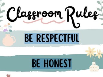 Classroom Rules Poster – Positive Behaviour Display for KS1 & KS2