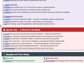 The Complete Parent's Guide: Supporting Your Child's 11+