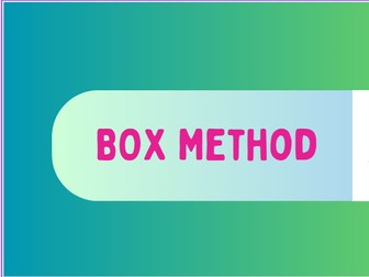 Algebra box/array/ grid method