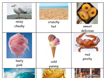 Seaside senses word mat