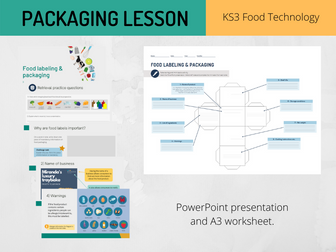 Food packaging and labeling lesson (KS3 Food Technology)