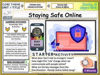 Internet Safety - Staying Safe online PSHE
