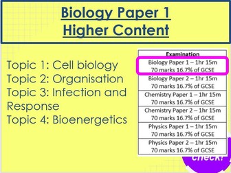 Biology Paper 1 Revision AQA Trilogy Higher