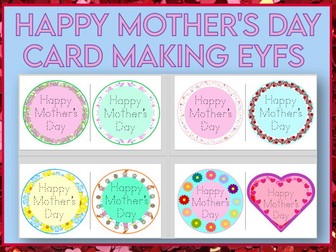 Happy Mother's Day Card Making EYFS