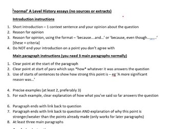 How to write an A Level History essay