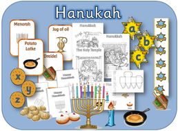 KS1 RE topic - HANUKKAH powerpoint lessons, activities and display pack ...