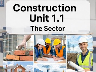 WJEC Construction 1.1: The Sector - 4 Full Lessons