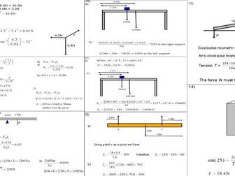 A level Physics (6.7) Static calculations (Forces in equilibrium)