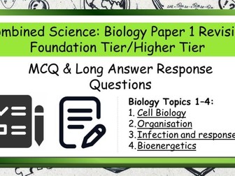 Biology Paper 1 Revision MCQs & Long Answer Questions AQA GCSE