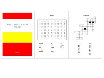 Spanish activity booklet for year 7s/ beginners