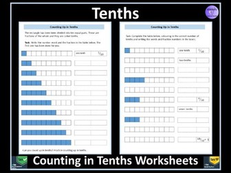 Counting in Tenths Worksheets