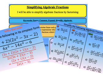 Simplifying Algebraic Fractions
