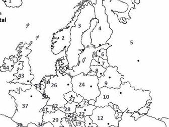 Europe: Countries and Capitals – Labeling Map Activity (With Answers)