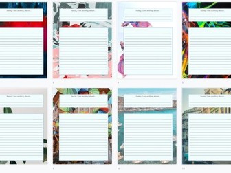 12 Unique Beautiful Journal Pages printable file