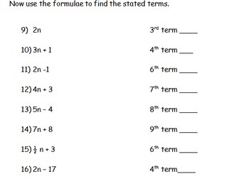 Generate and describe linear number sequences - KS2 algebra.