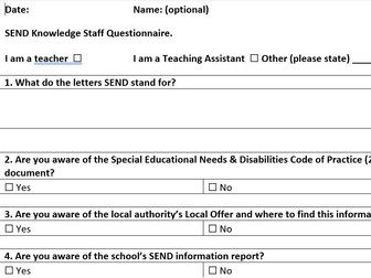 SEND staff survey