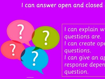 Open and Closed Questions