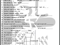 Subject versus Object Pronouns 1 Page BW Worksheet