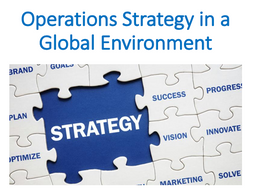 Global operations strategy options