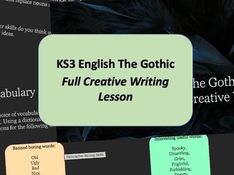 KS3 The Gothic Creative Writing