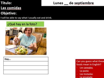 Year 8 Spanish- La comida