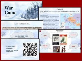 War Game (WWI Reading Lessons based around Michael Foreman's War Game