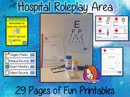 eye printable chart e 29  Area  by Printables Role Hospital Play Fun