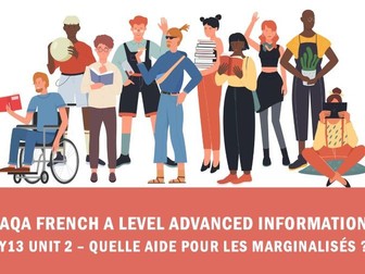 AQA French A Level Y13 Unit 2 – Quelle aide pour les marginalisés ?