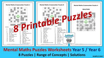 Mental Maths Worksheets Year 5 / 6 | Teaching Resources