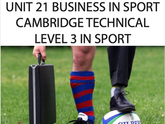 Cambridge Technical Level 3 in Sport - Unit 21 Business in Sport - Revision Guide