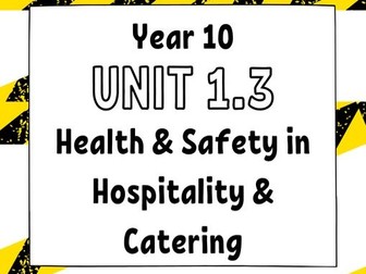 Hospitality and Catering Unit 1.3 Student Workbook