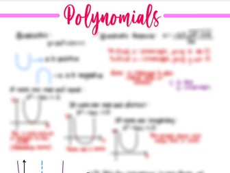 IB Math AA Polynomials cheat sheet