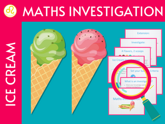Yer 6 Maths Ice Cream Investigation