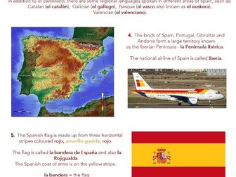 Facts About Spain: worksheets with web pages
