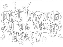 Download What Language did the Vikings Speak? (History) Colouring Page | Teaching Resources