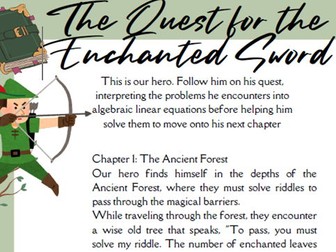 The Quest for the Enchanted Sword - Linear Equations