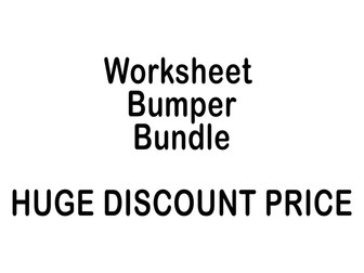 Worksheet Bumper Bundle
