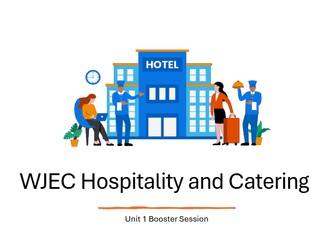 WJEC Hospitality and Catering Unit 1 Exam Booster Student Booklet