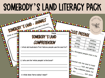 Somebody's Land-Adam Goodes & Ellie Laing: First Nations Literacy Activities (Aboriginal Australia)