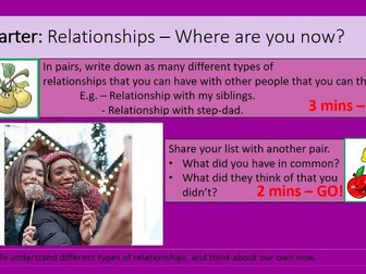 Yr 7 Sex & Relationships SOW