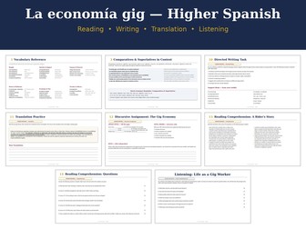 Gig Economy — Complete Higher Spanish Booklet | SQA-Aligned