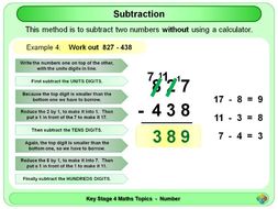 Subtraction KS4