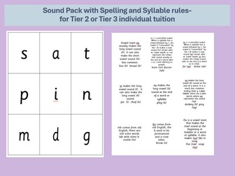 PHONIC SOUND PACK & SPELLING RULES -Tier 2 & 3