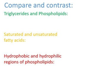 Lipids - Biological molecules. AQA A-level biology 7401