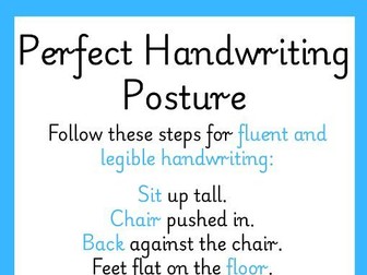 Handwriting Posture Poster