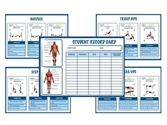Differentiated Fitness Circuit cards - Key Stage 3